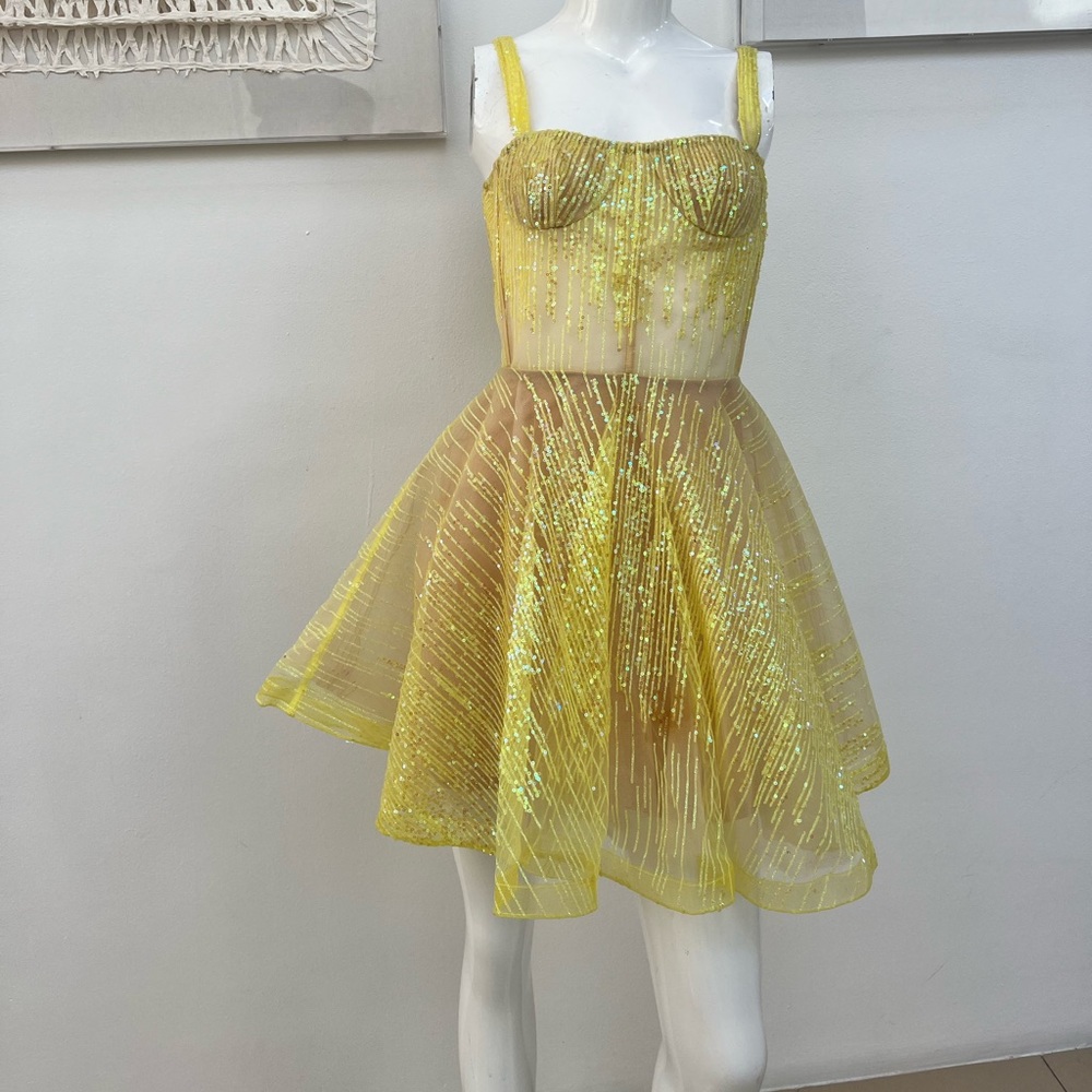 NWT Bronx and Banco Mademoiselle Mini Sequined Dress, size 2